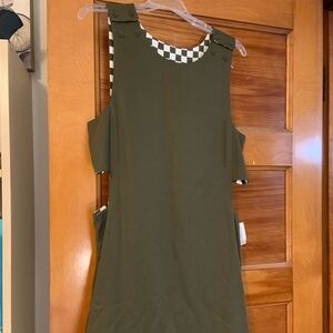 Vetta reversible jumper dress black/white/green